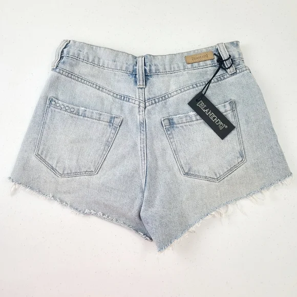 BLANK NYC Women's Life's Beach The Barrow High Rise Denim Jean Shorts Sz 24 - Picture 2 of 6